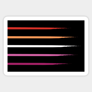 Lesbian Sunset Pride Flag Stripes Sticker